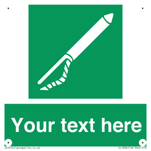 Custom sign safe condition Line throwing appliance